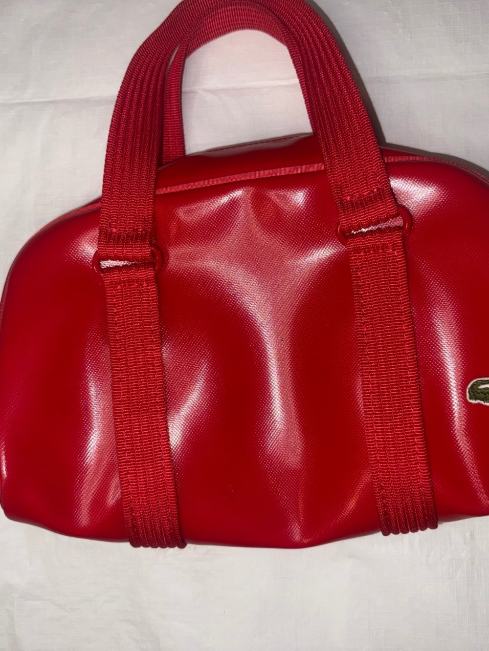 Lacoste Band Bag Mini Boston Bag Red